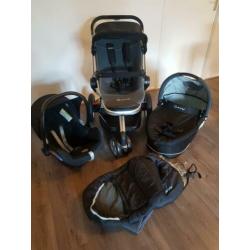 Quinny Buzz zwart grijs helemaal compleet set 3 in 1