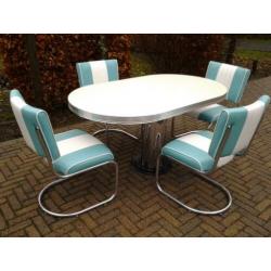 Bel Air 4 slede stoelen diner tafel fifties sixties retro ..