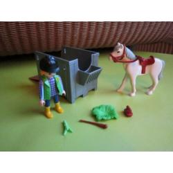 Playmobil 4316 paard paarden transport box