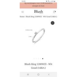 Witgouden Blush ring maat 50