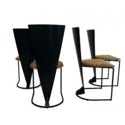 Dutch Design Harvink Zino Memphis Milano stoelen goud/zwart