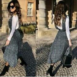 Zara boucle tweed jurk S