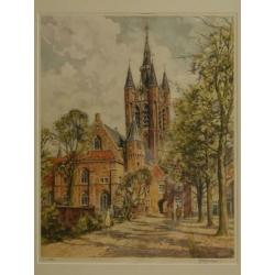 Ets van Prinsenhof in Delft