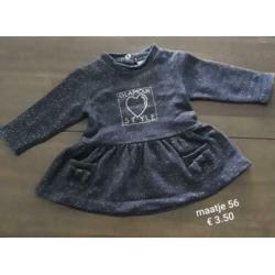 Babykleding meisje maat 56