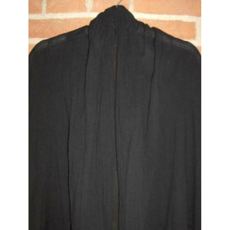 Zwarte Knoopblouse mt S (144)