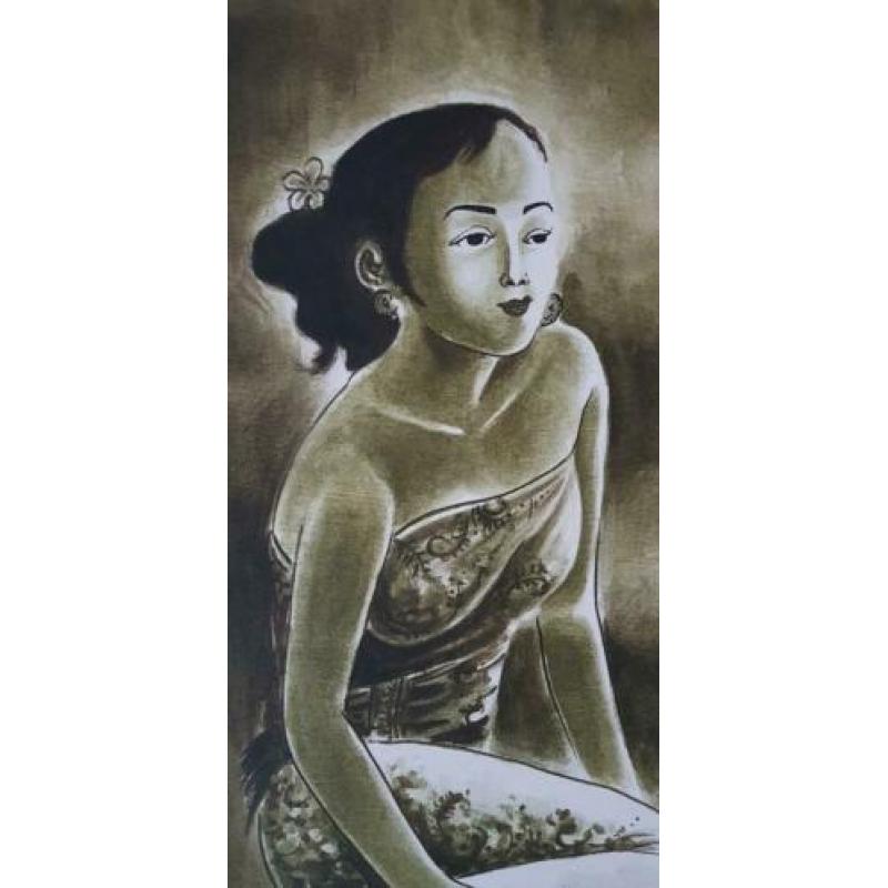 Indonesisch schilderij Balinese vrouw