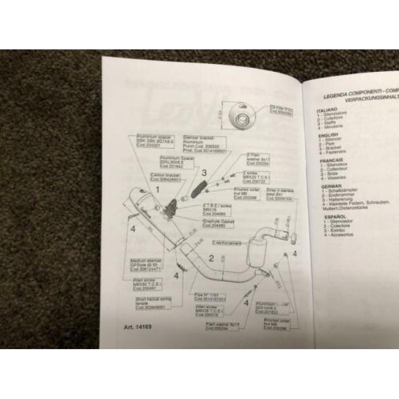 LeoVince SBK GP Style uitlaat demper KTM RC125 125 RC 14-16