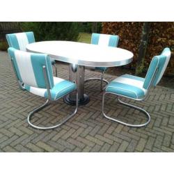 Bel Air 4 slede stoelen diner tafel fifties sixties retro ..