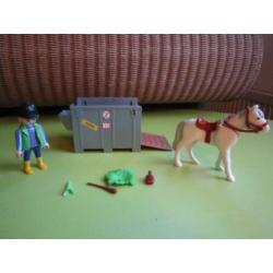 Playmobil 4316 paard paarden transport box