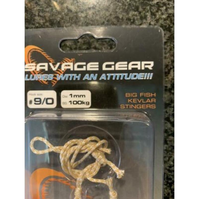 19 x verp savagegear big fish kevlar stingers ! 9/0 100 kg