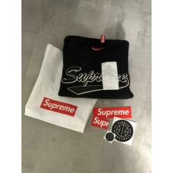 Supreme Brush Script Crewneck Medium Zwart | Nieuw met tag