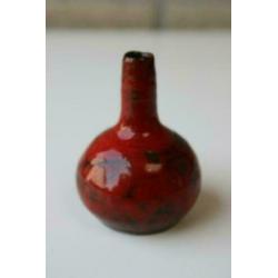 Vintage vaas, 8 cm, rood