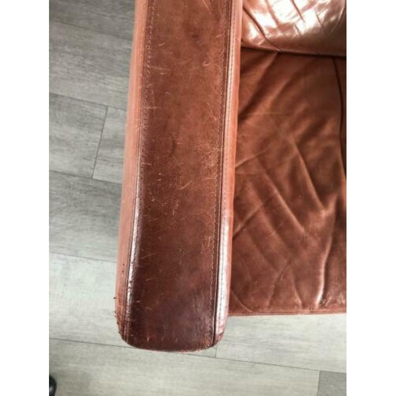 Cognac leren design fauteuil