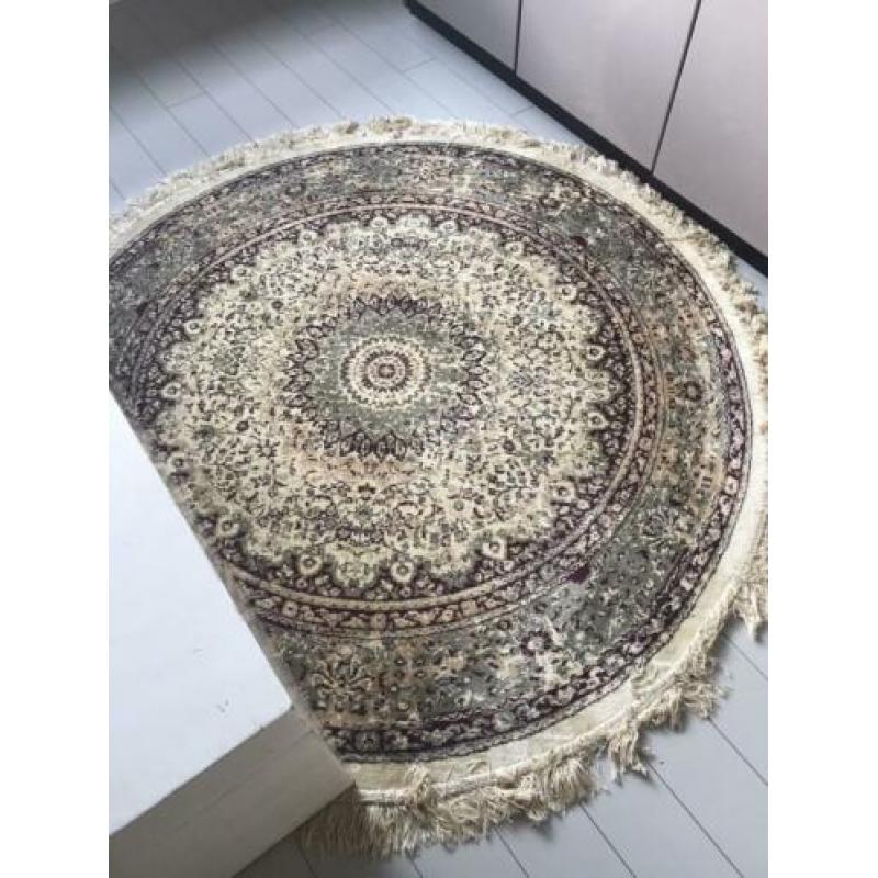 Vintage rond vloerkleed zgan