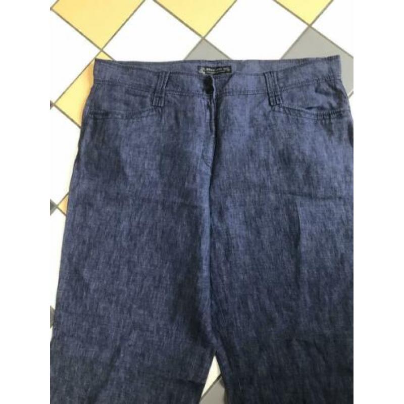 Brax linnen marina broek blauw xl 46