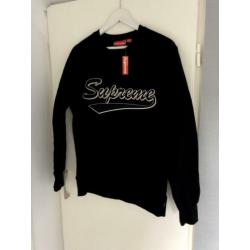 Supreme Brush Script Crewneck Medium Zwart | Nieuw met tag