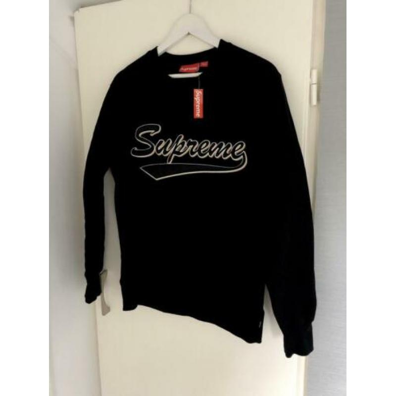 Supreme Brush Script Crewneck Medium Zwart | Nieuw met tag