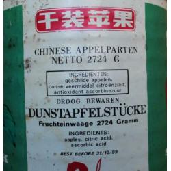 Vintage blik Hong Mei Chinese appelparten