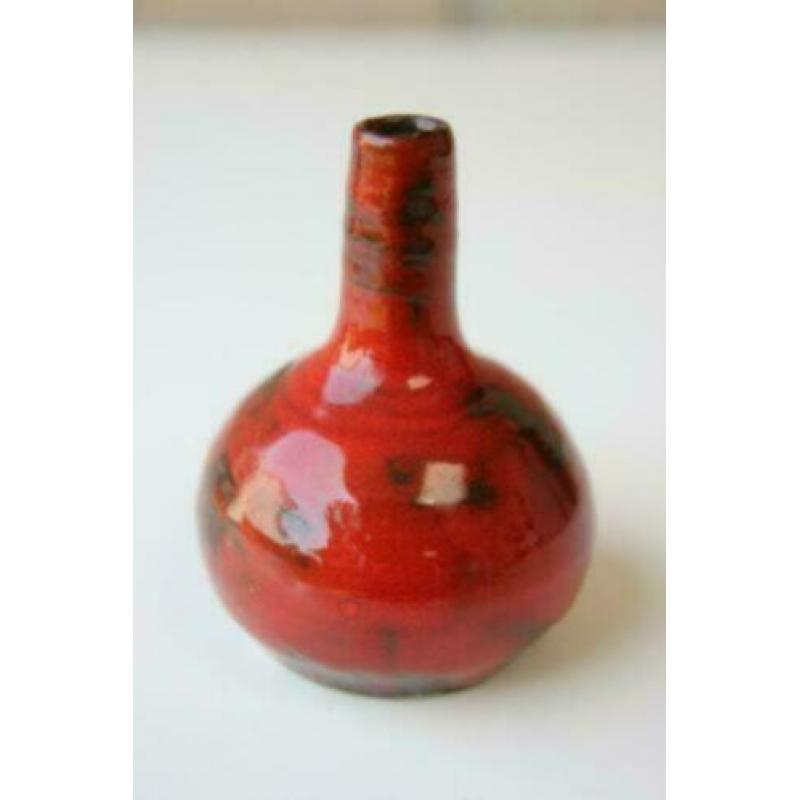 Vintage vaas, 8 cm, rood