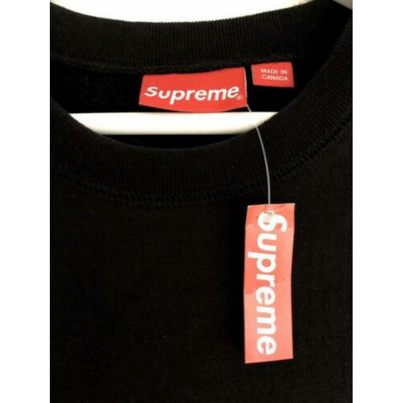 Supreme Brush Script Crewneck Medium Zwart | Nieuw met tag