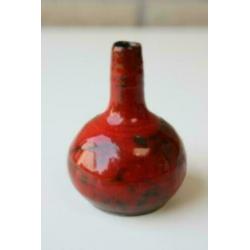 Vintage vaas, 8 cm, rood