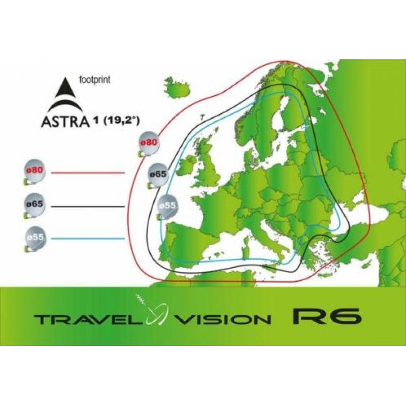 Zelfzoekende schotel van TravelVision R6-Flat