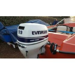 Nette Fletcher Arrow Evinrude 9.9 pk 4 takt of 65 pk trailer