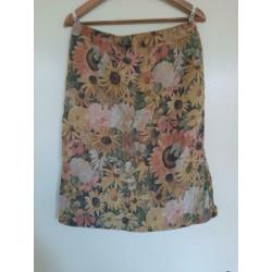 Bloemen rok vintage maat 40/38