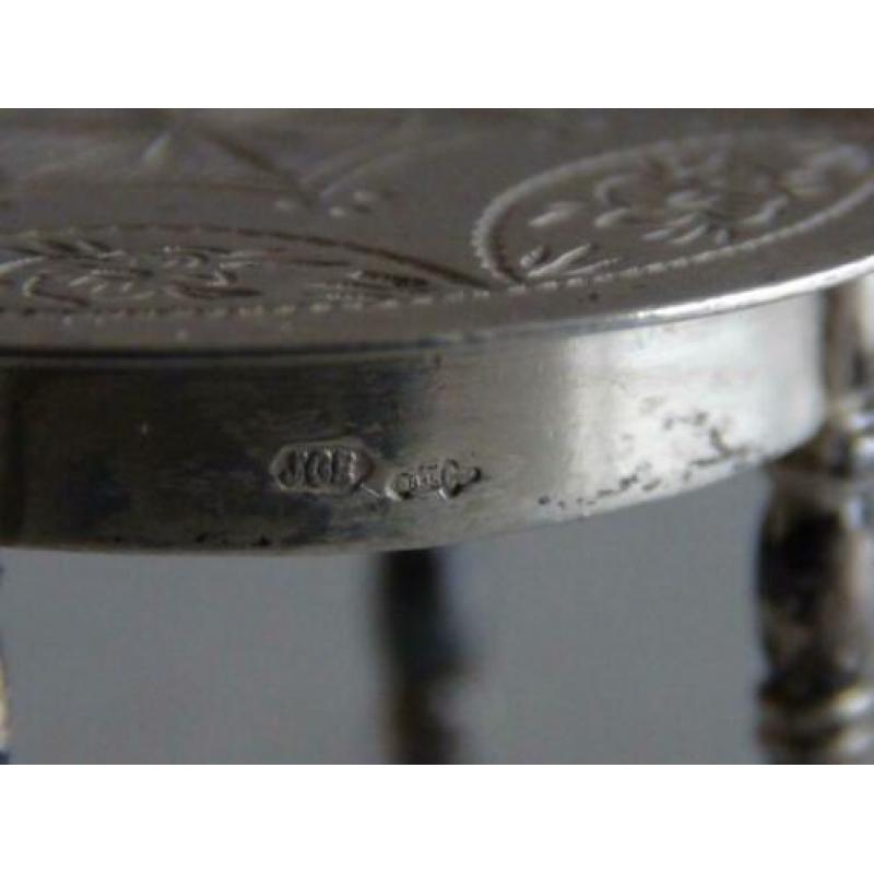 Miniatuur zilver CQ14 ronde tafel zilveren miniaturen