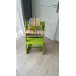 Stokke tripp trapp met babyset en 2 kussentjes