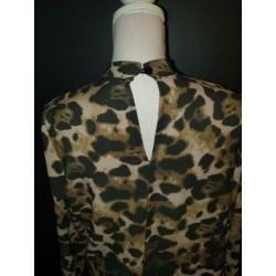 Leopard blouse maat M