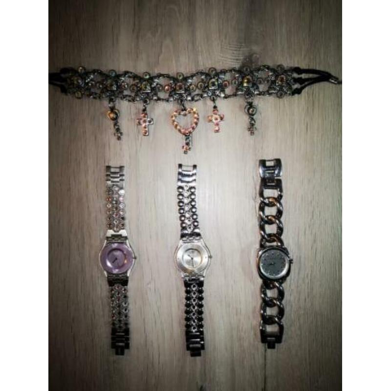 Horloges en ketting DKNY, SWATCH, OTAZU