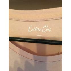 Sting / Cotton Club: Roze basic top met kantje (S)