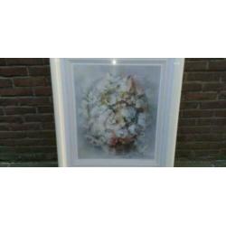 schilderij bloemetjes hoog 89 cm breed 75 cm