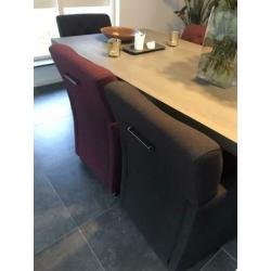 Eetkamerset Goossens als nieuw met 6 stoelen