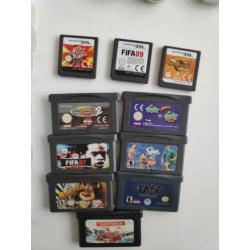 Nintendo ds met 21 spellen, pokemon, transformers etc.