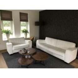 Leren bankstel loveseat en 3 zits