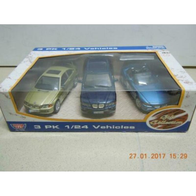 Giftset BMW 328CI, BMW X5 EN BMW Z4. Model van het merk MOTO