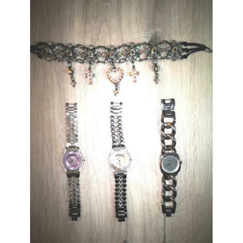 Horloges en ketting DKNY, SWATCH, OTAZU