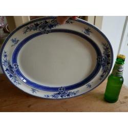 Antiek Wedgwood, Wedgewood,grote presenteerschaal,ovaal bord