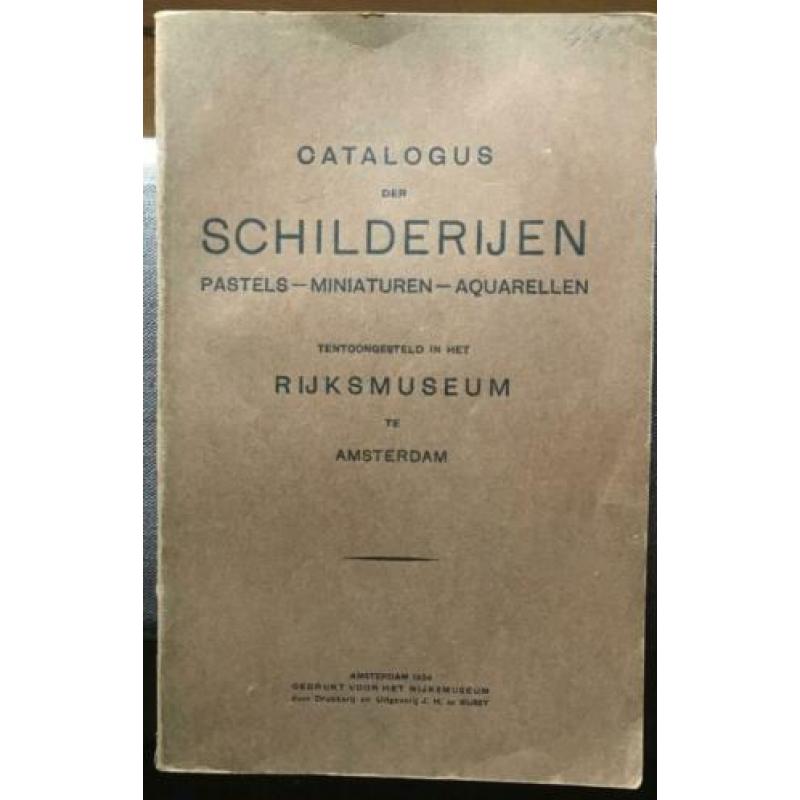 Rijksmuseum schilderijen catalogus 1934