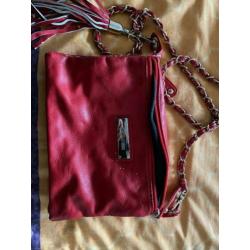 Different small bags / pochette in satin and leather