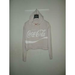 Vintage trui coca cola licht roze M