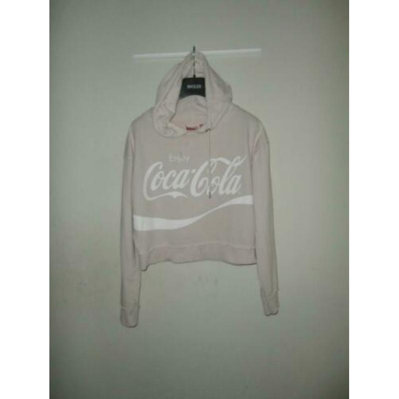 Vintage trui coca cola licht roze M