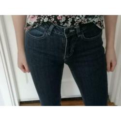 Dark stone jeans met normale taille maat 27/30 merk Mskvck