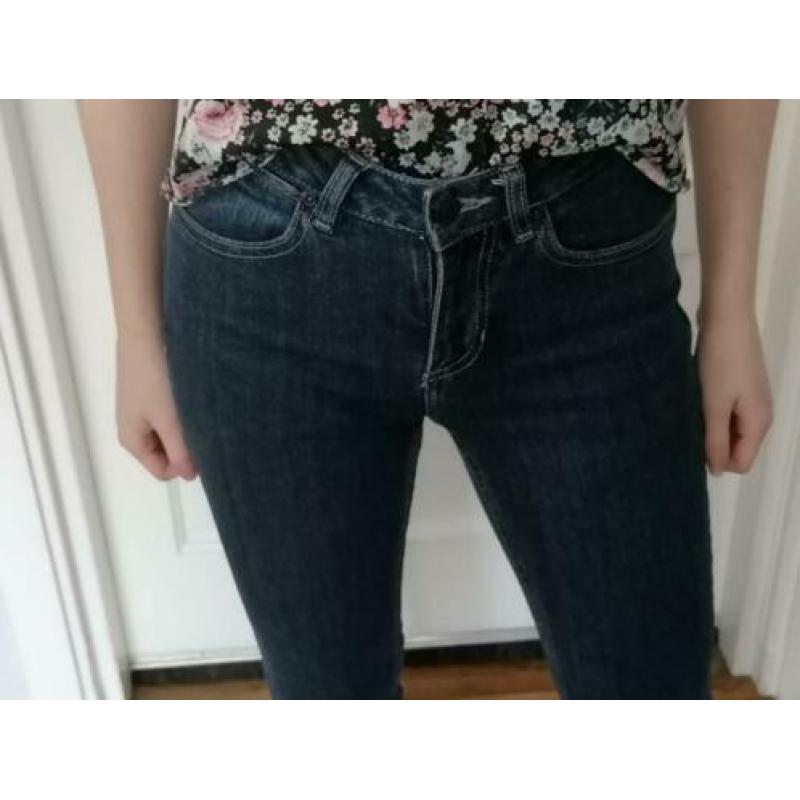 Dark stone jeans met normale taille maat 27/30 merk Mskvck