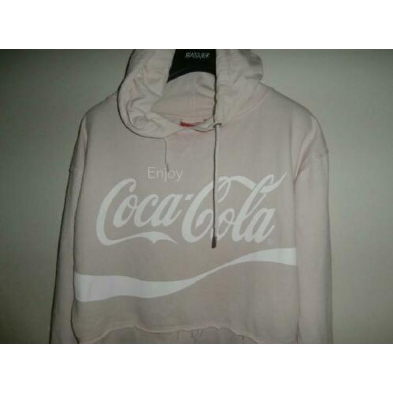 Vintage trui coca cola licht roze M