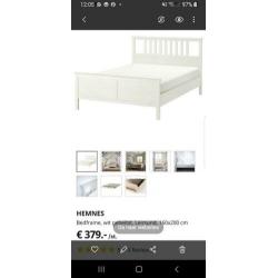 Hemnes bed 160 bij 200 met auping verstelbare spiraalbodems