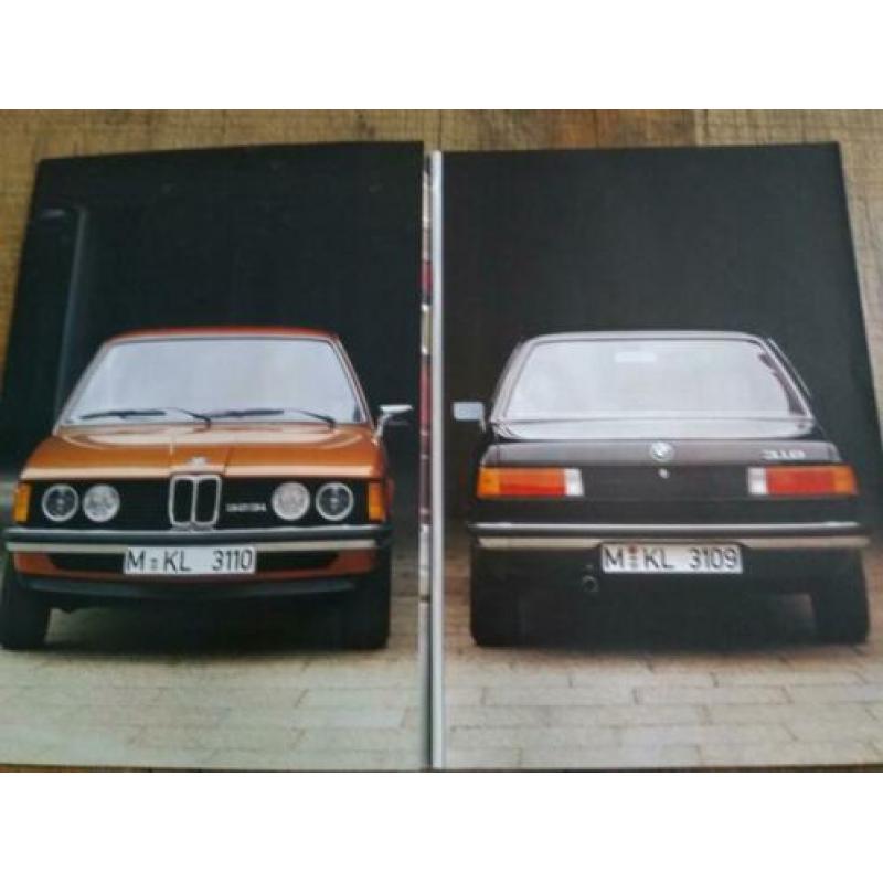 BMW 3 serie e21 prachtige folder met kleur folder beide 1978