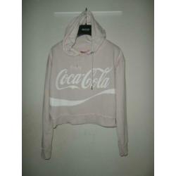 Vintage trui coca cola licht roze M